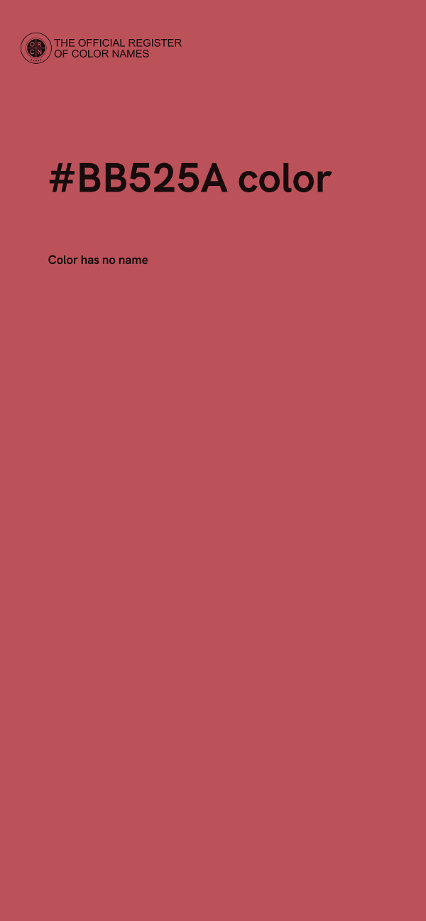 #BB525A color image