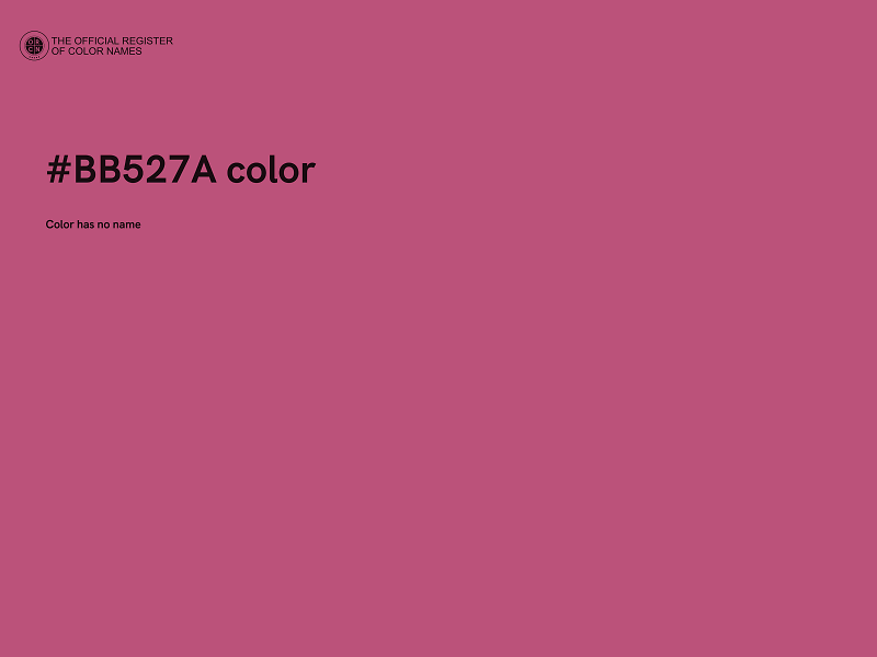 #BB527A color image