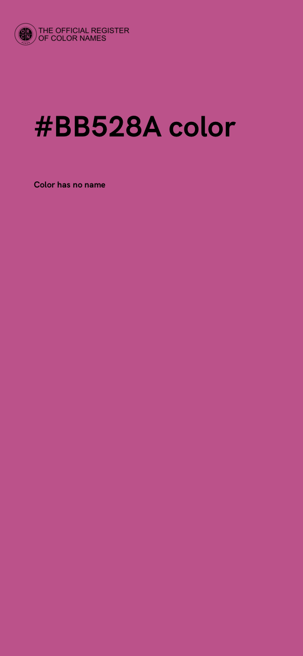 #BB528A color image