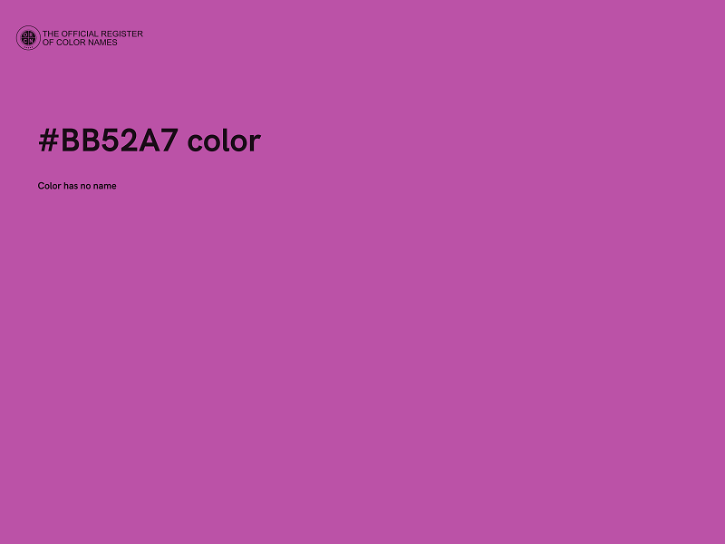 #BB52A7 color image