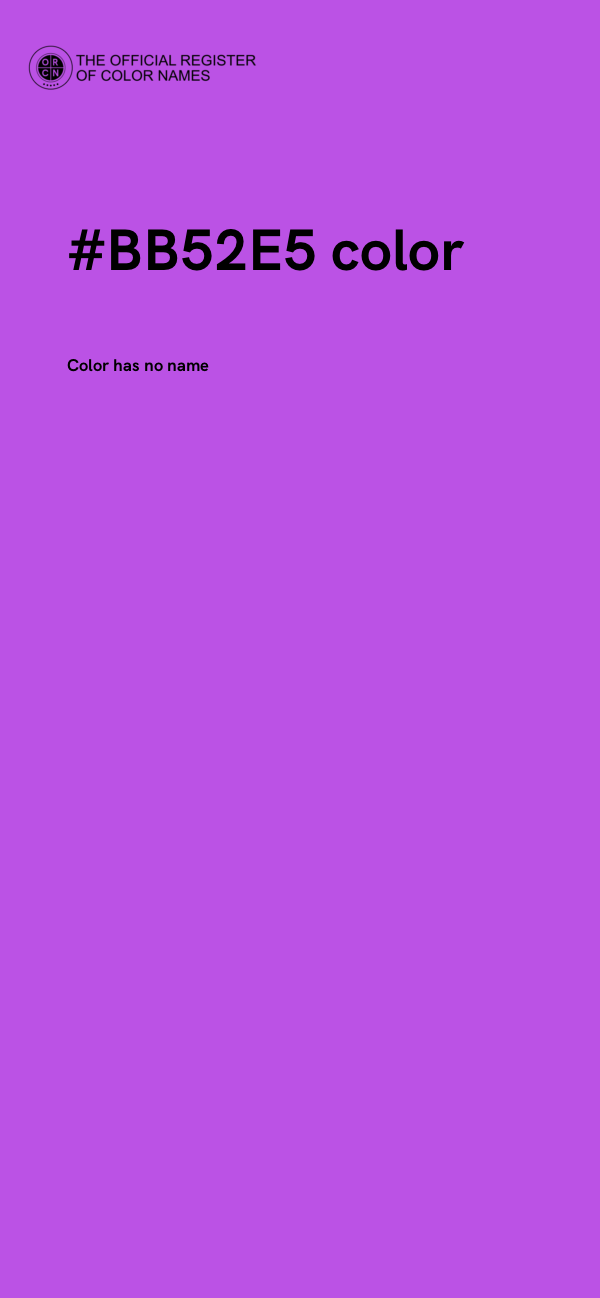#BB52E5 color image