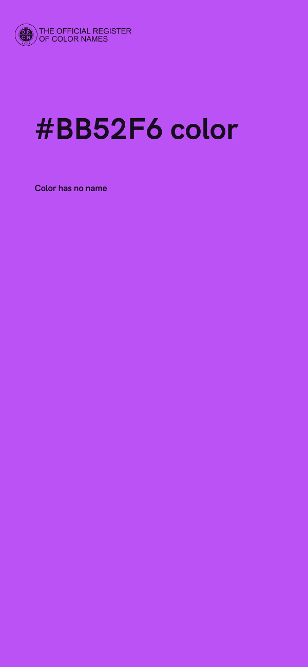 #BB52F6 color image