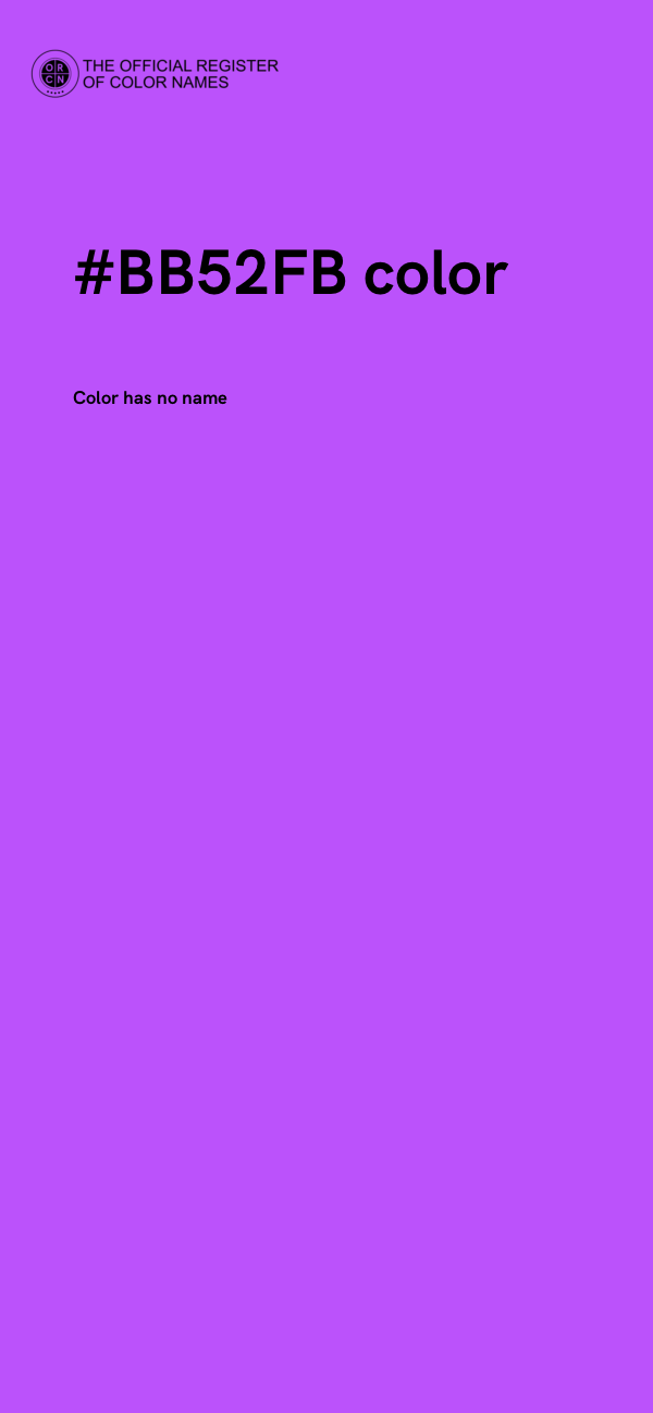 #BB52FB color image
