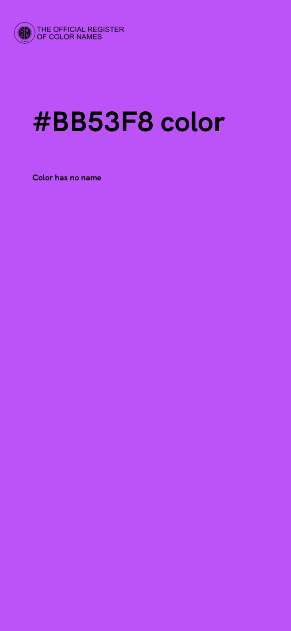 #BB53F8 color image