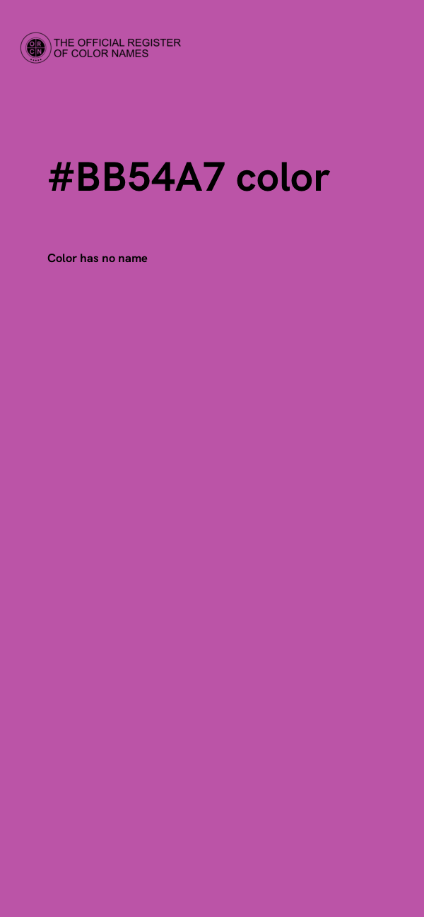 #BB54A7 color image