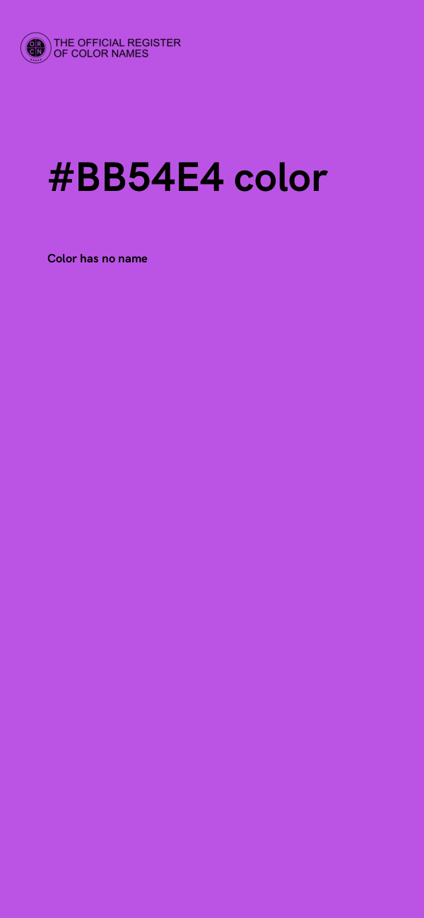 #BB54E4 color image