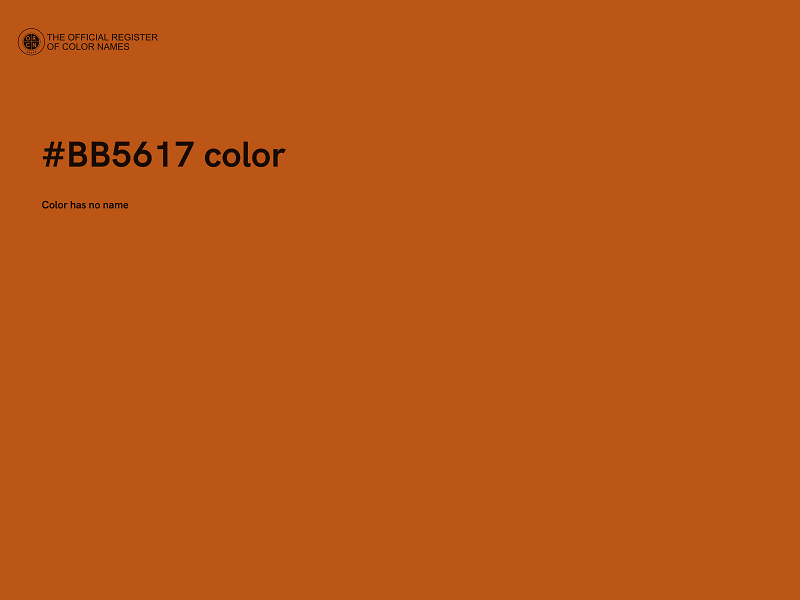 #BB5617 color image