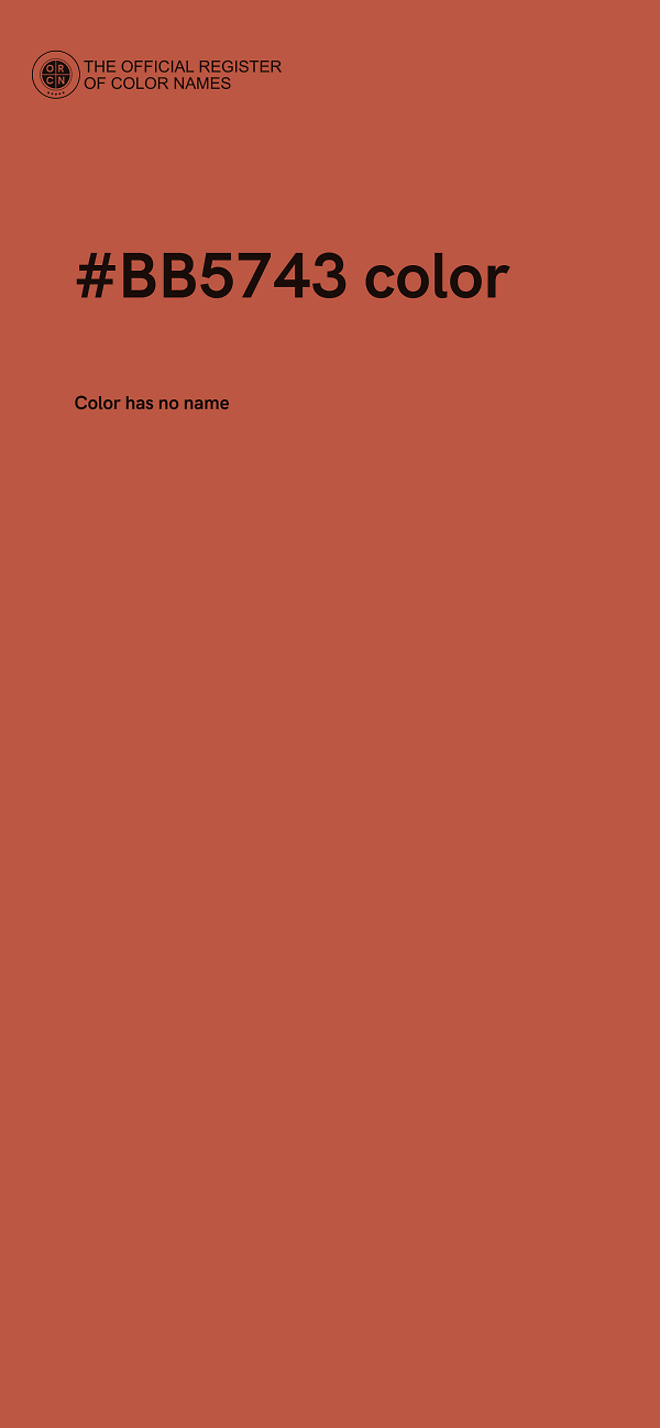 #BB5743 color image
