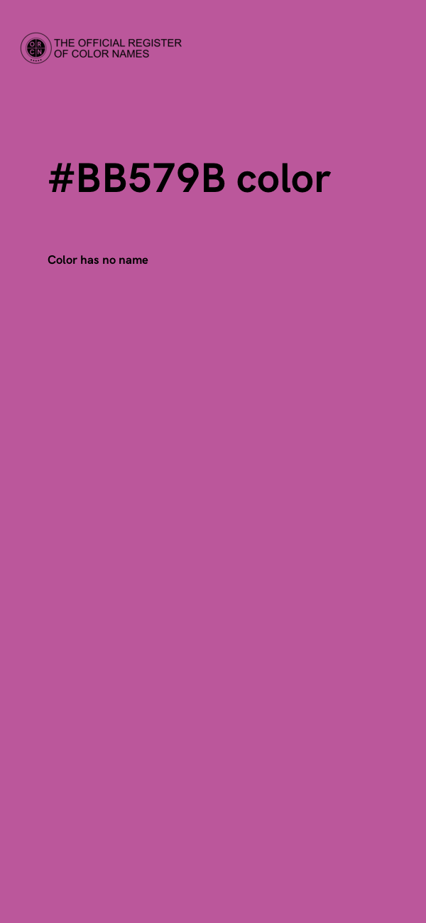 #BB579B color image
