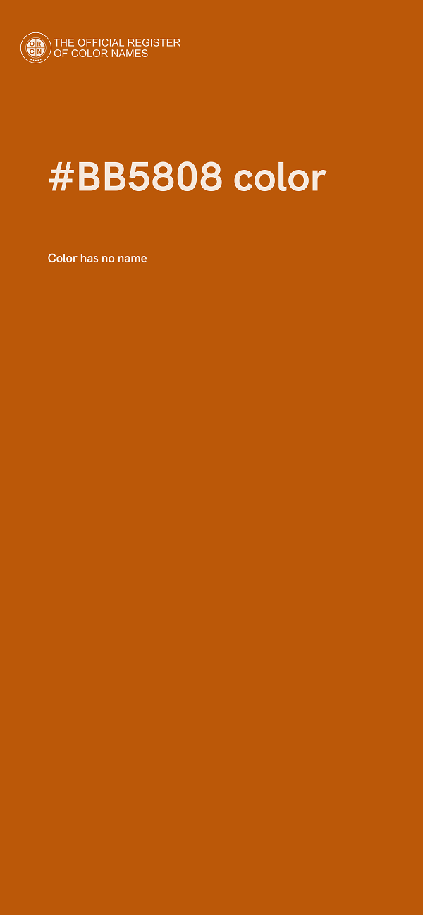 #BB5808 color image