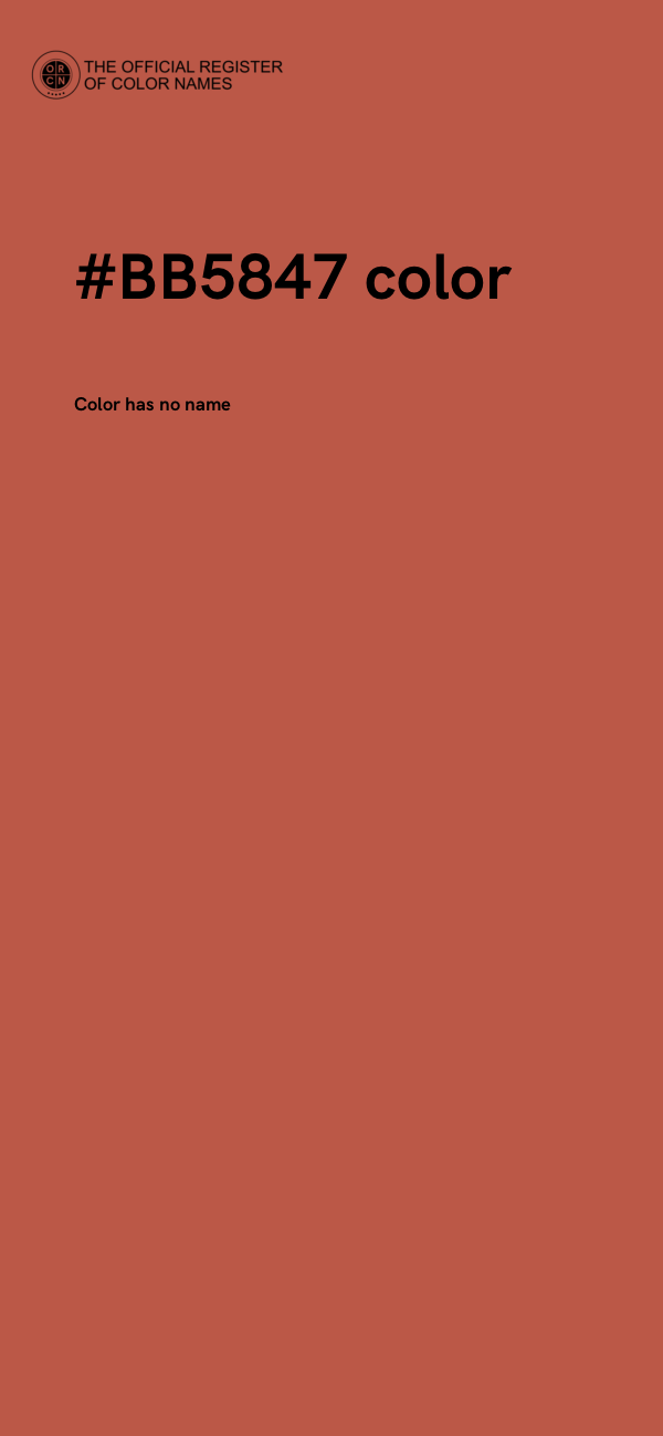 #BB5847 color image