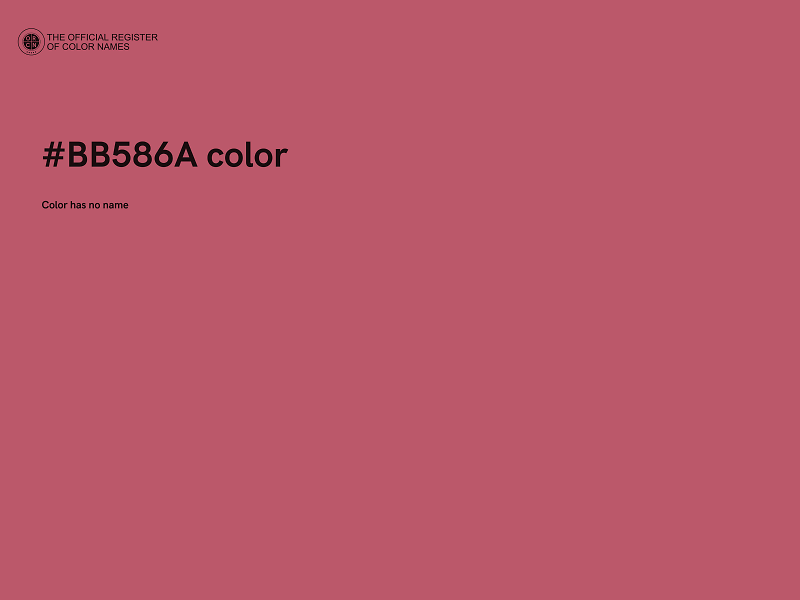 #BB586A color image
