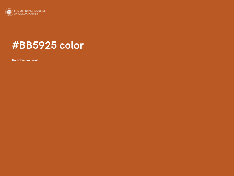 #BB5925 color image