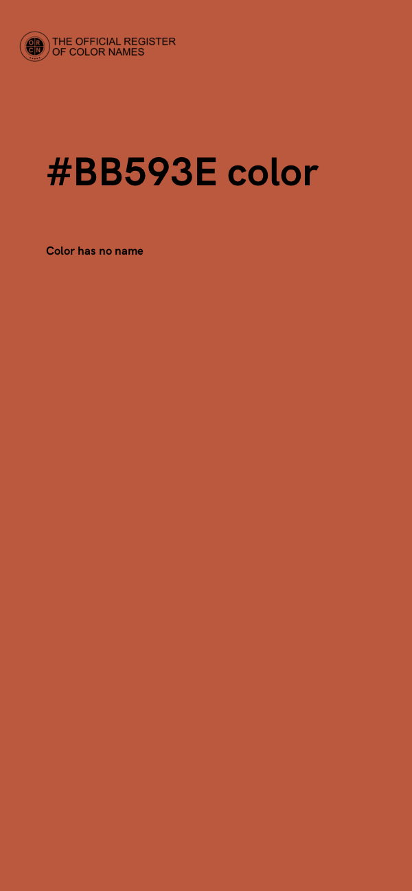 #BB593E color image