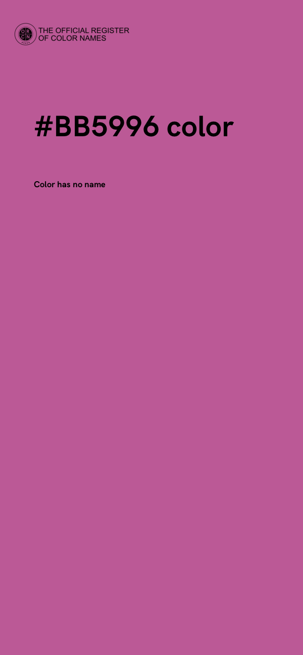 #BB5996 color image