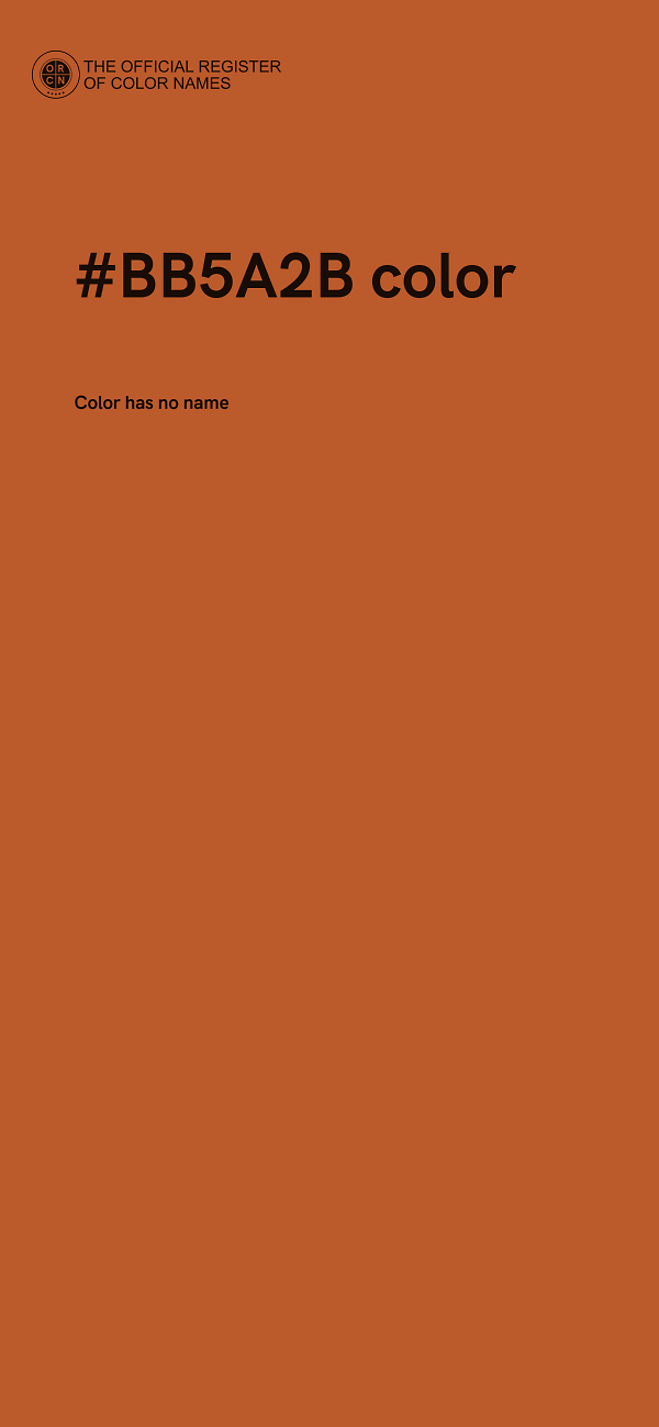 #BB5A2B color image