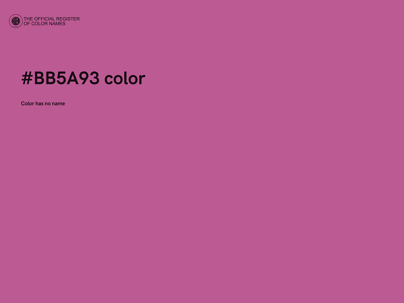 #BB5A93 color image