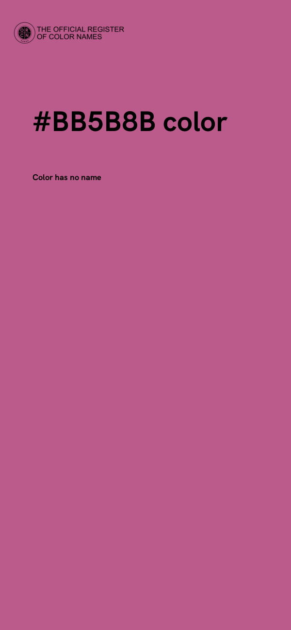 #BB5B8B color image
