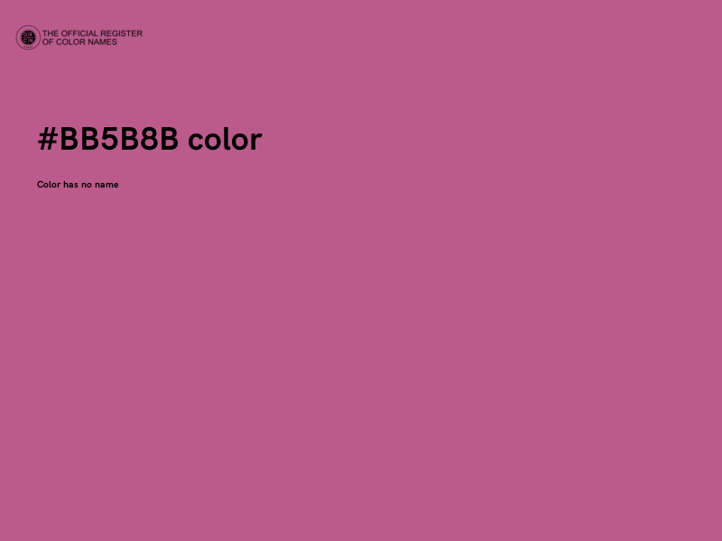 #BB5B8B color image