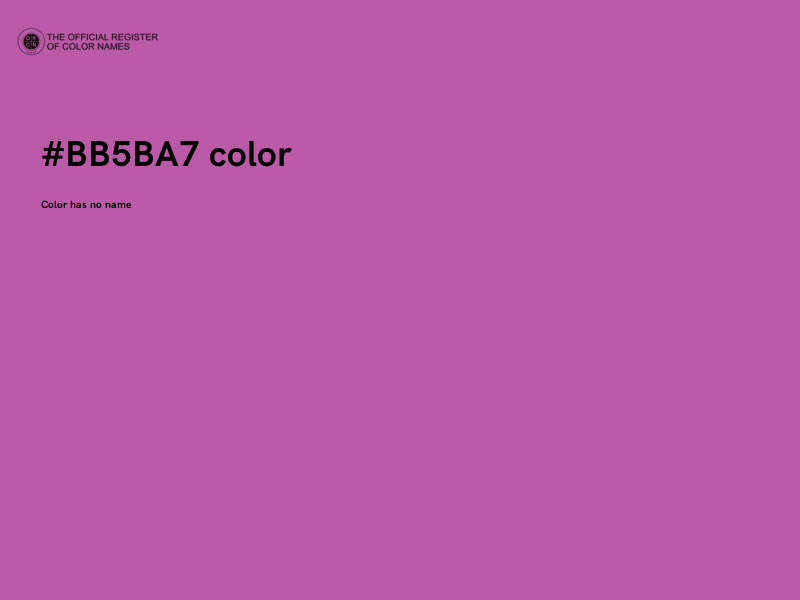 #BB5BA7 color image