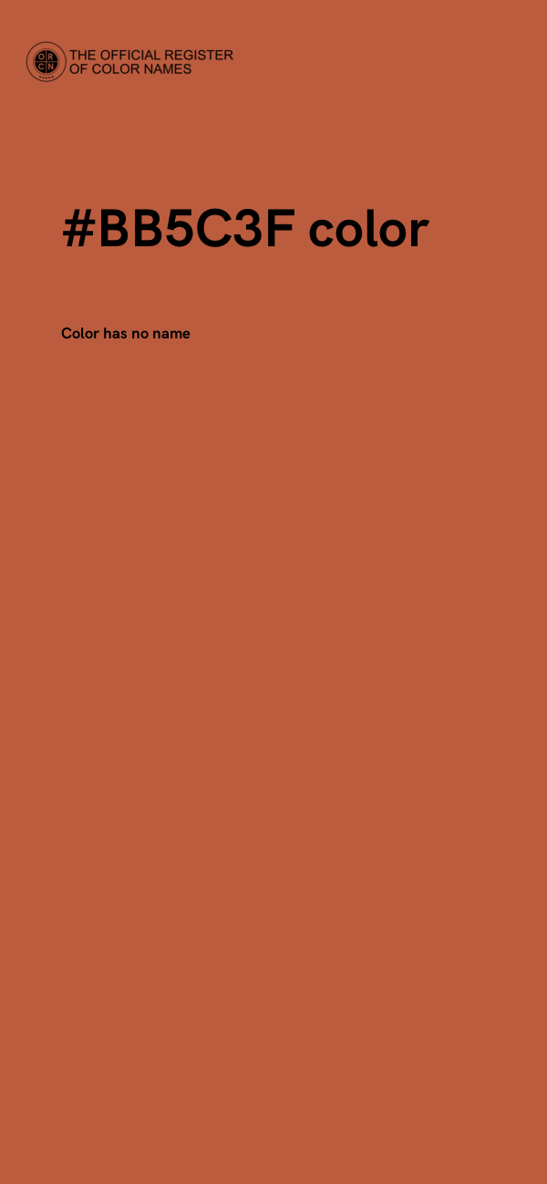 #BB5C3F color image