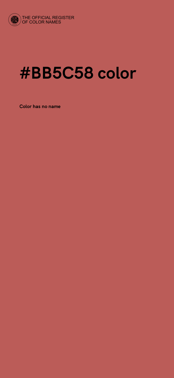 #BB5C58 color image
