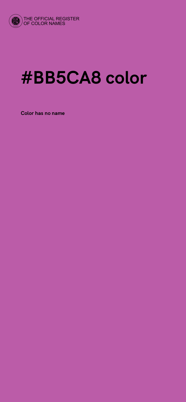 #BB5CA8 color image