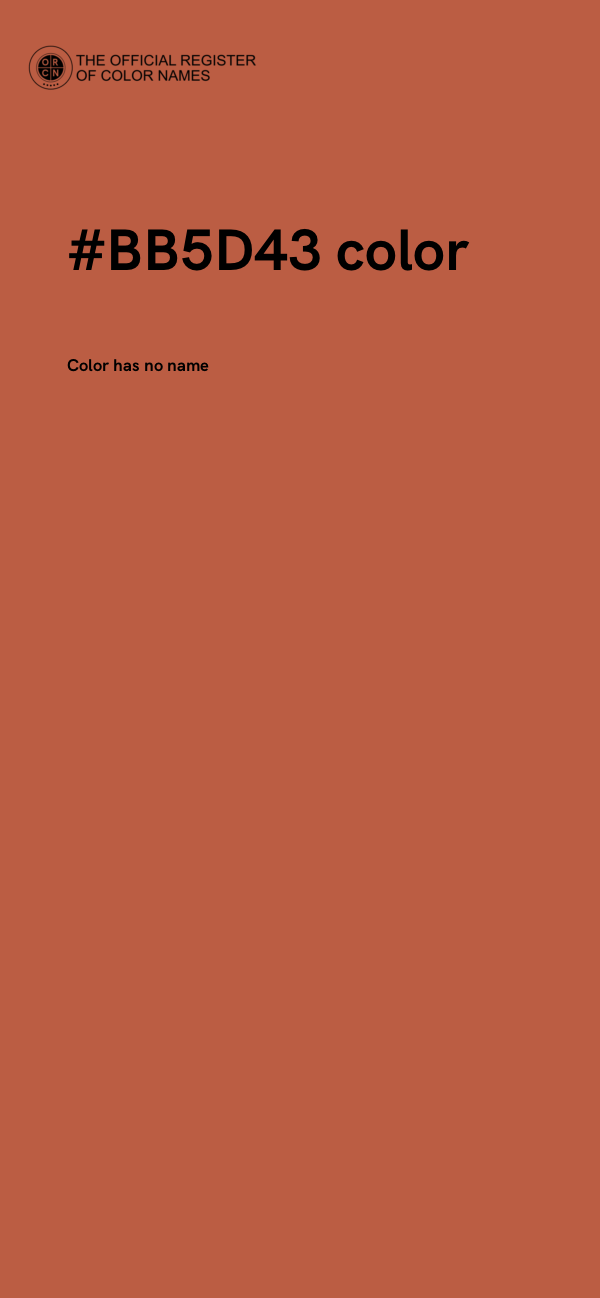 #BB5D43 color image