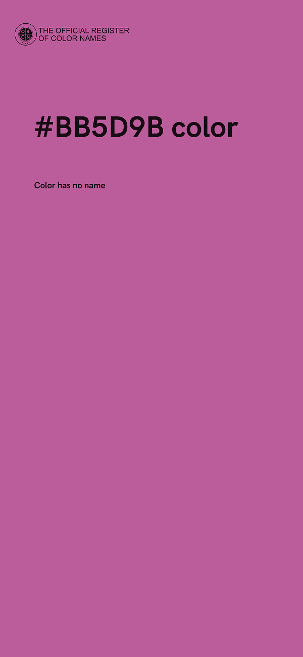 #BB5D9B color image