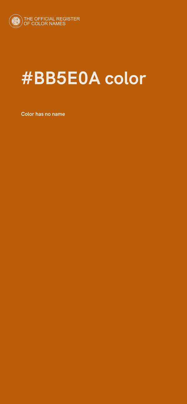 #BB5E0A color image