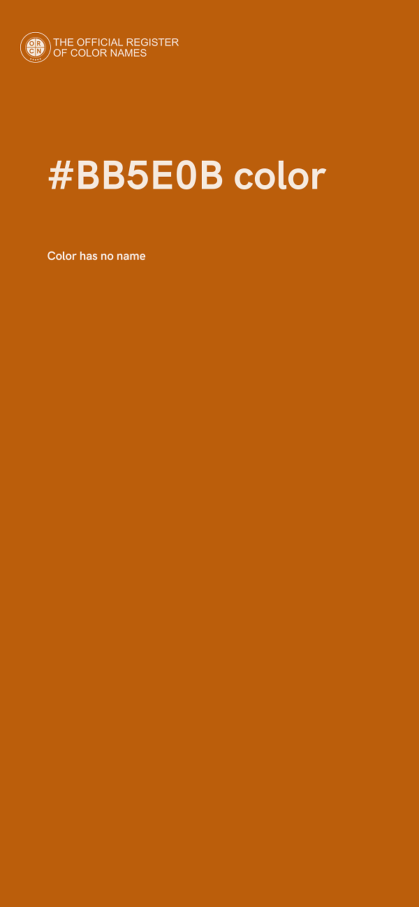 #BB5E0B color image