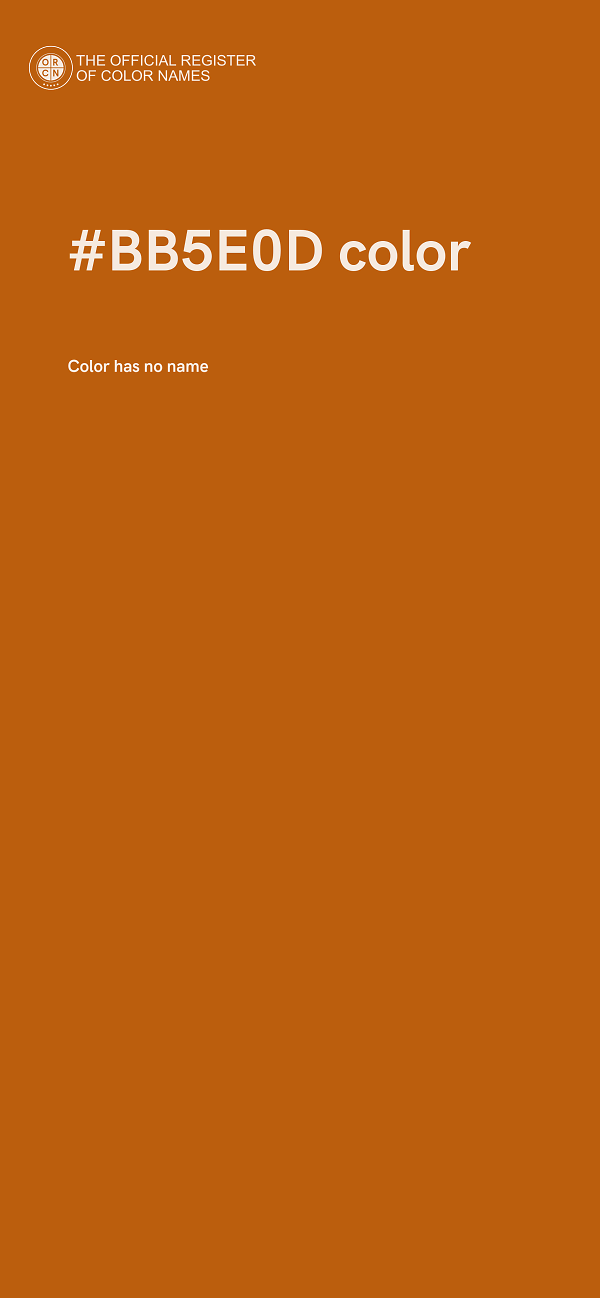 #BB5E0D color image
