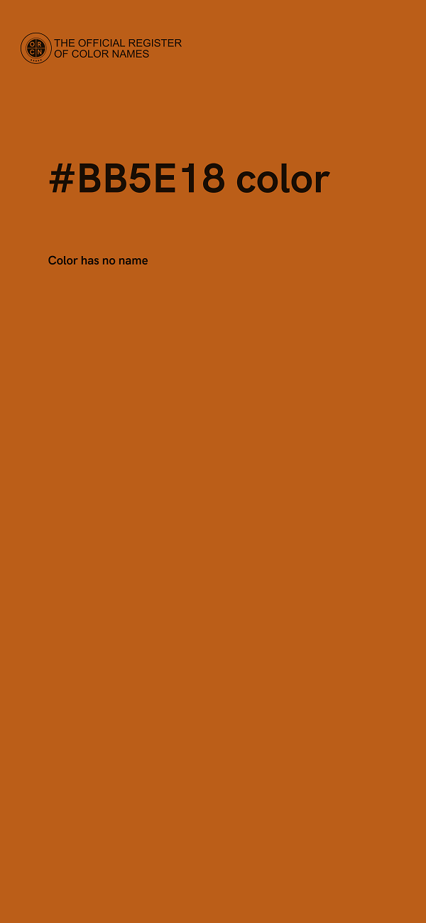 #BB5E18 color image