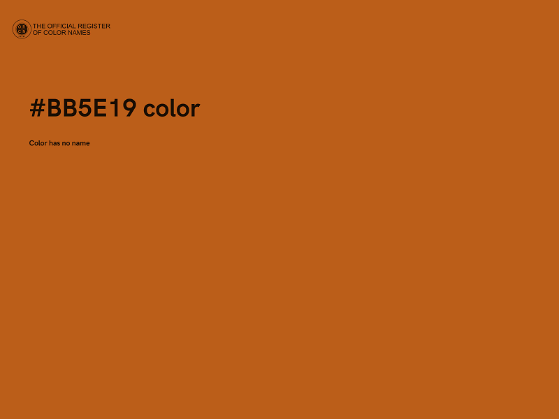 #BB5E19 color image