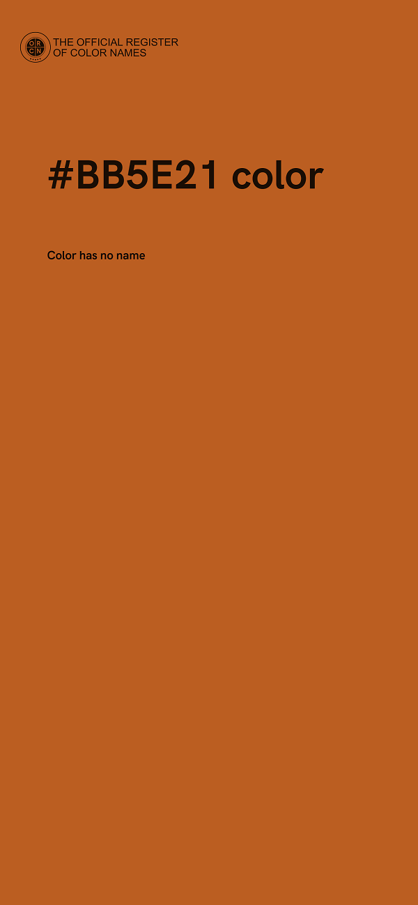 #BB5E21 color image