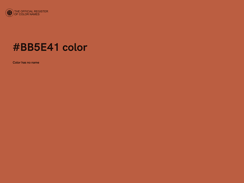 #BB5E41 color image