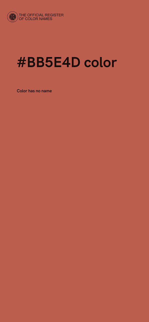 #BB5E4D color image