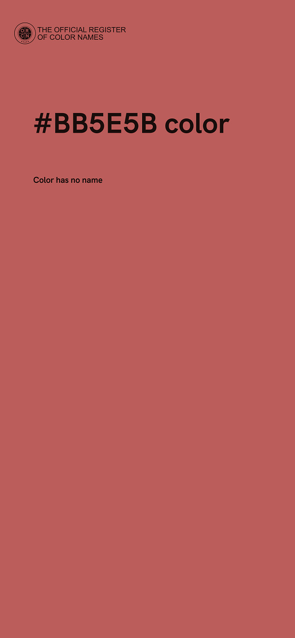 #BB5E5B color image