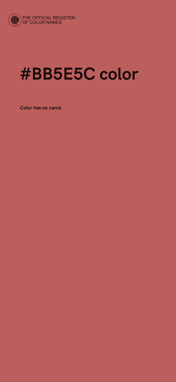 #BB5E5C color image