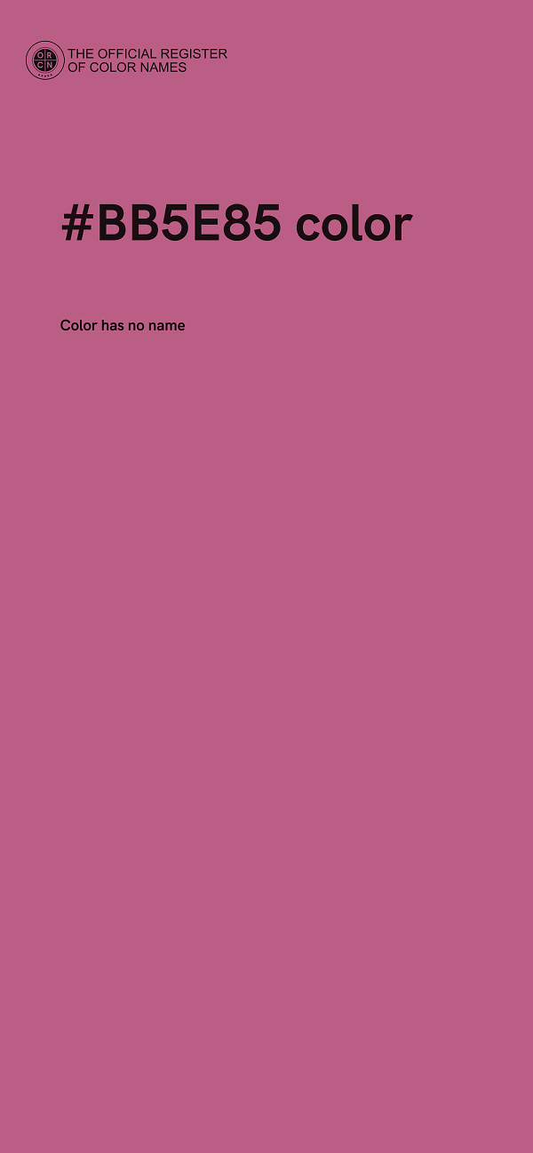 #BB5E85 color image
