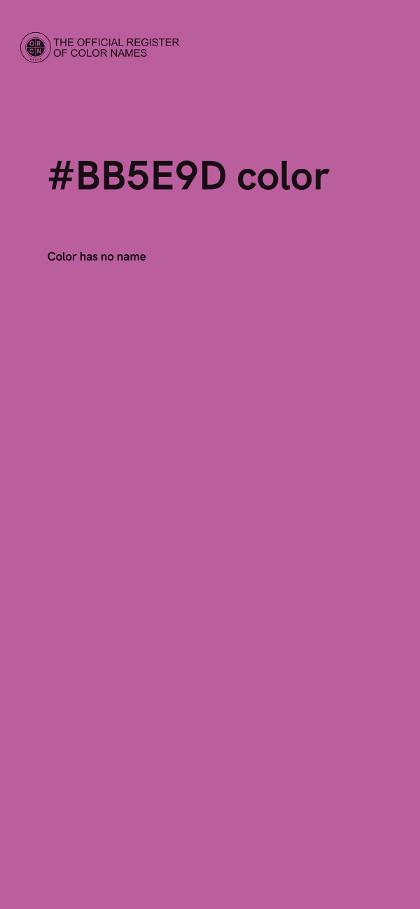 #BB5E9D color image