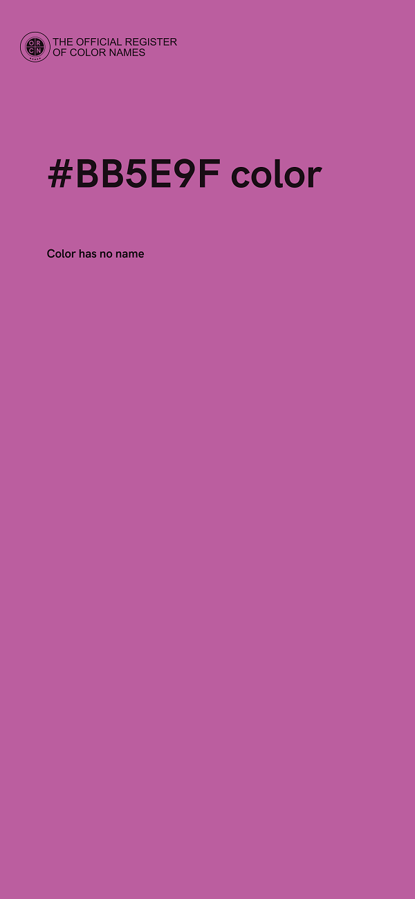 #BB5E9F color image