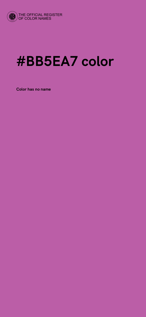 #BB5EA7 color image