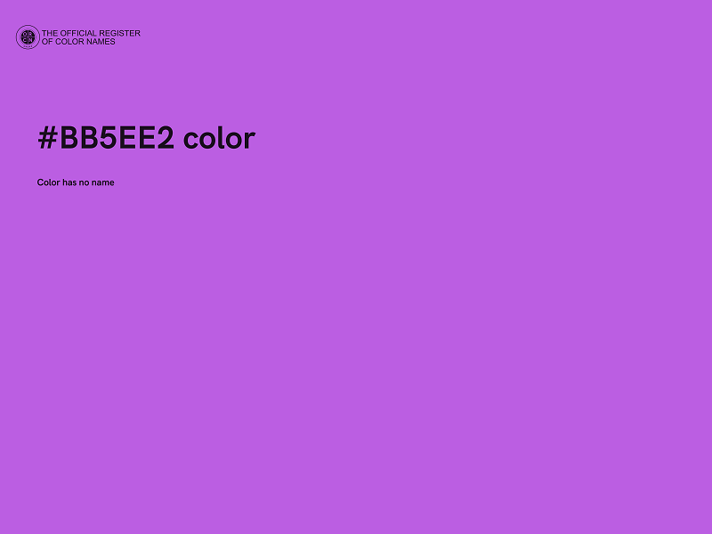 #BB5EE2 color image