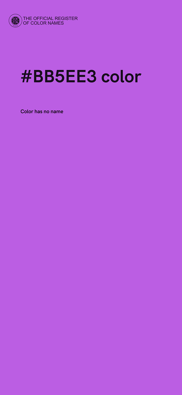 #BB5EE3 color image