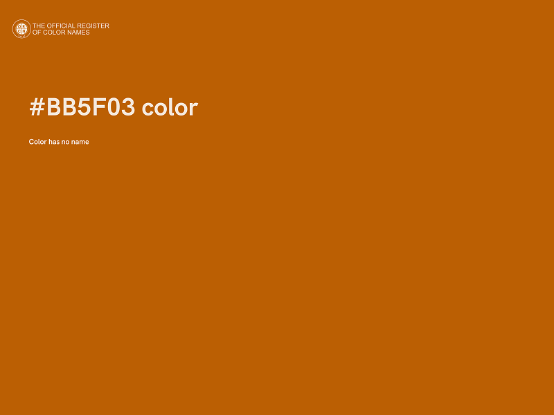 #BB5F03 color image