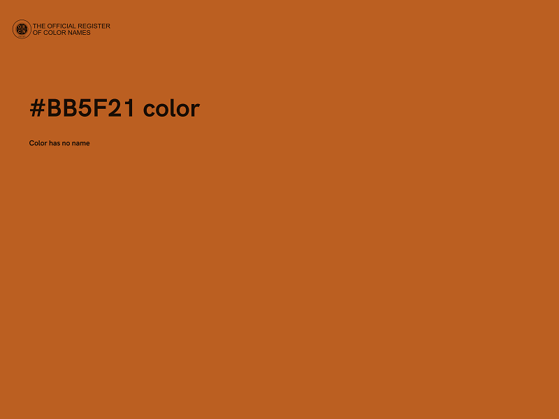 #BB5F21 color image