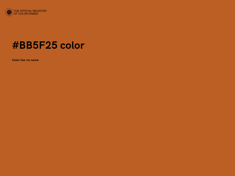#BB5F25 color image