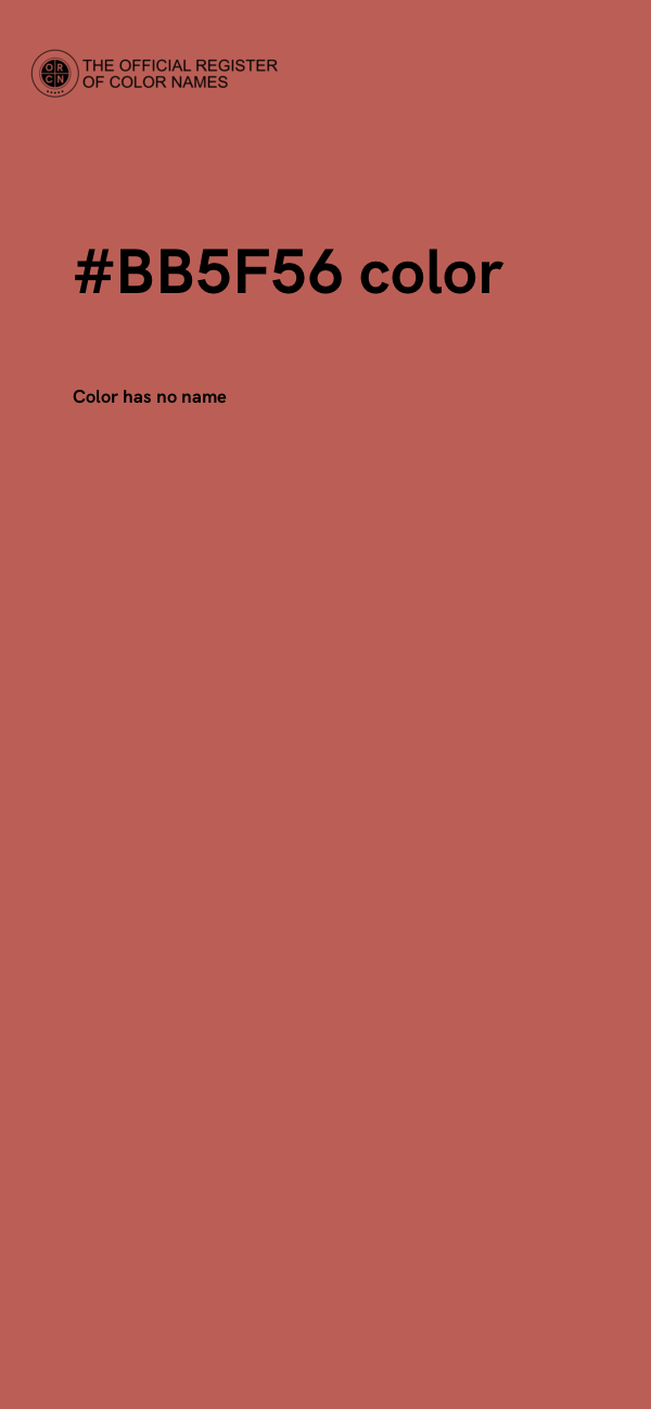 #BB5F56 color image