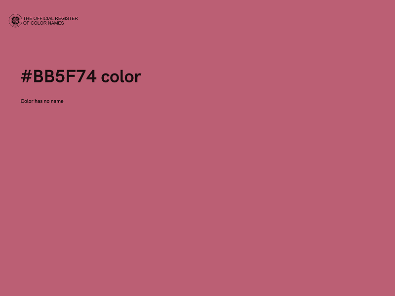 #BB5F74 color image